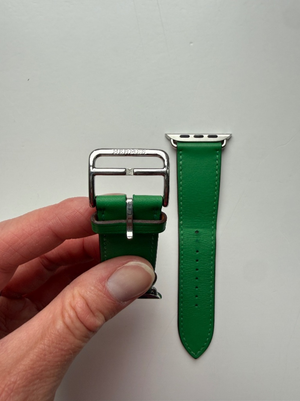 Apple Watch Hermès - 46mm Green leather band